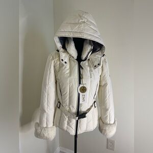 Goose down and rabbit fur trimmed Ski jacket NWT